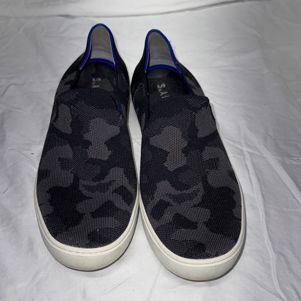 Rothy's Black and Gray Slip-On Sneakers